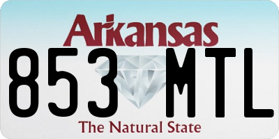 AR license plate 853MTL