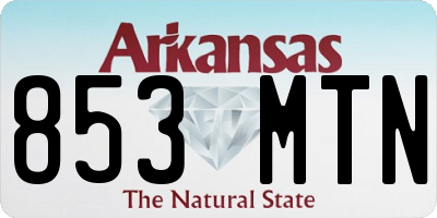 AR license plate 853MTN