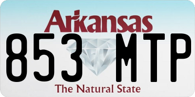 AR license plate 853MTP
