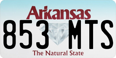 AR license plate 853MTS