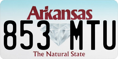AR license plate 853MTU