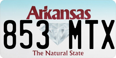 AR license plate 853MTX