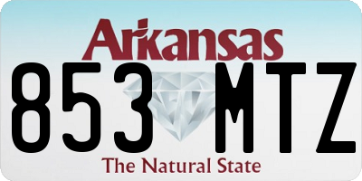 AR license plate 853MTZ