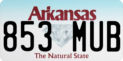 AR license plate 853MUB
