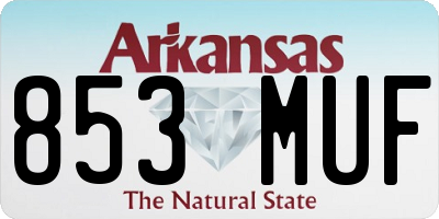 AR license plate 853MUF