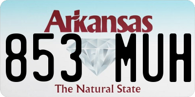 AR license plate 853MUH
