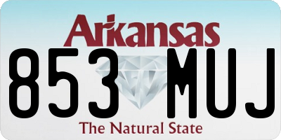AR license plate 853MUJ