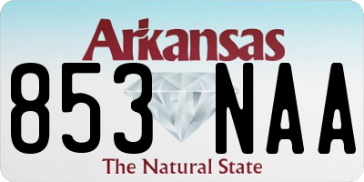 AR license plate 853NAA
