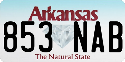 AR license plate 853NAB