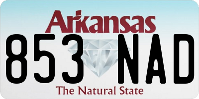 AR license plate 853NAD