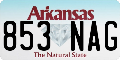 AR license plate 853NAG