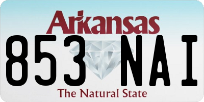 AR license plate 853NAI