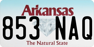 AR license plate 853NAQ