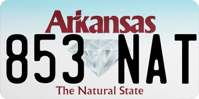 AR license plate 853NAT