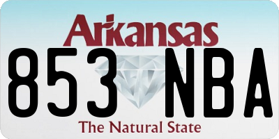 AR license plate 853NBA
