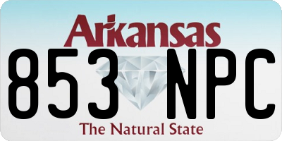 AR license plate 853NPC