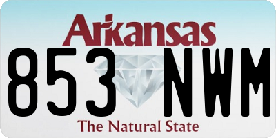 AR license plate 853NWM