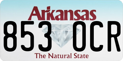 AR license plate 853OCR