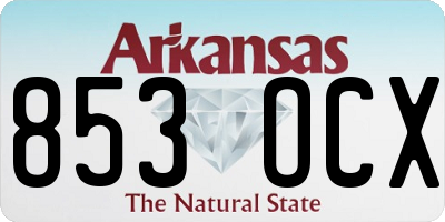 AR license plate 853OCX
