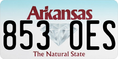 AR license plate 853OES