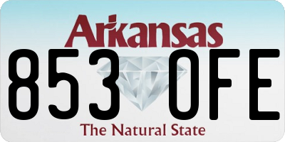 AR license plate 853OFE