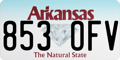 AR license plate 853OFV