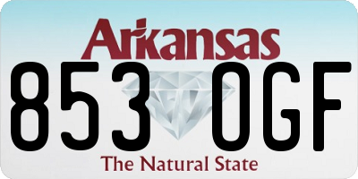AR license plate 853OGF