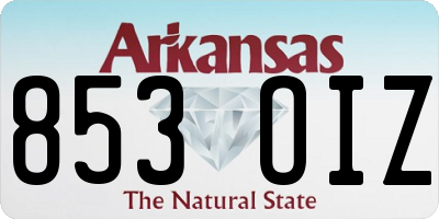 AR license plate 853OIZ