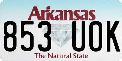 AR license plate 853UOK