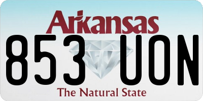 AR license plate 853UON