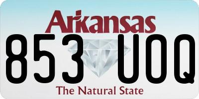 AR license plate 853UOQ