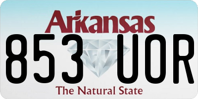 AR license plate 853UOR
