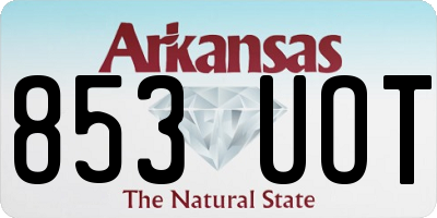 AR license plate 853UOT