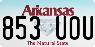 AR license plate 853UOU