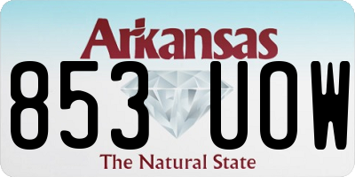 AR license plate 853UOW