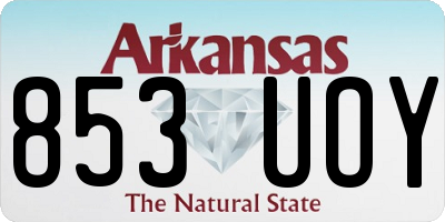 AR license plate 853UOY