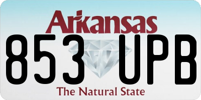 AR license plate 853UPB