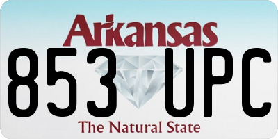 AR license plate 853UPC