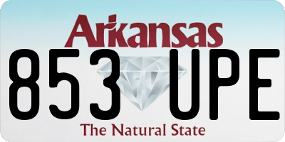 AR license plate 853UPE