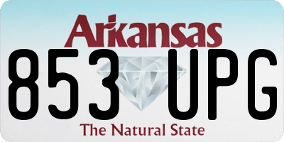 AR license plate 853UPG