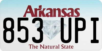 AR license plate 853UPI