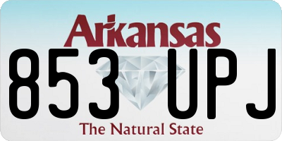 AR license plate 853UPJ