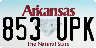 AR license plate 853UPK