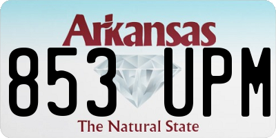 AR license plate 853UPM