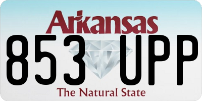 AR license plate 853UPP