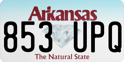 AR license plate 853UPQ