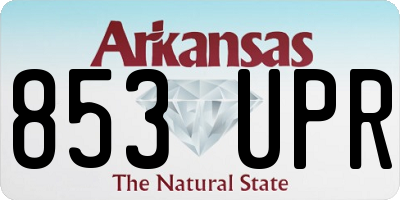 AR license plate 853UPR