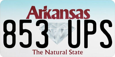 AR license plate 853UPS