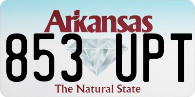 AR license plate 853UPT