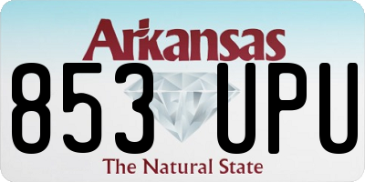 AR license plate 853UPU